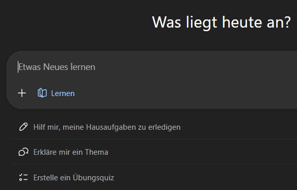 Screenshot.: Lernmodus von ChatGPT